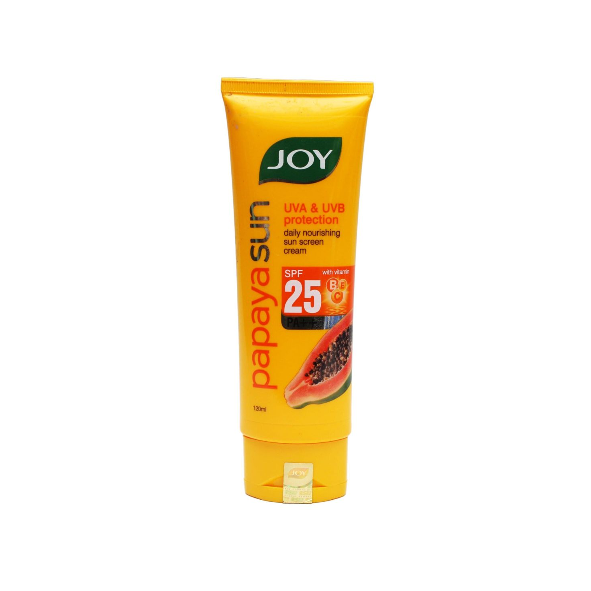 Joy Papaya Sunscreen - UVA & UVB Protection - Daily Nourishing Sunscreen - PA++ SPF 25 - 120ml