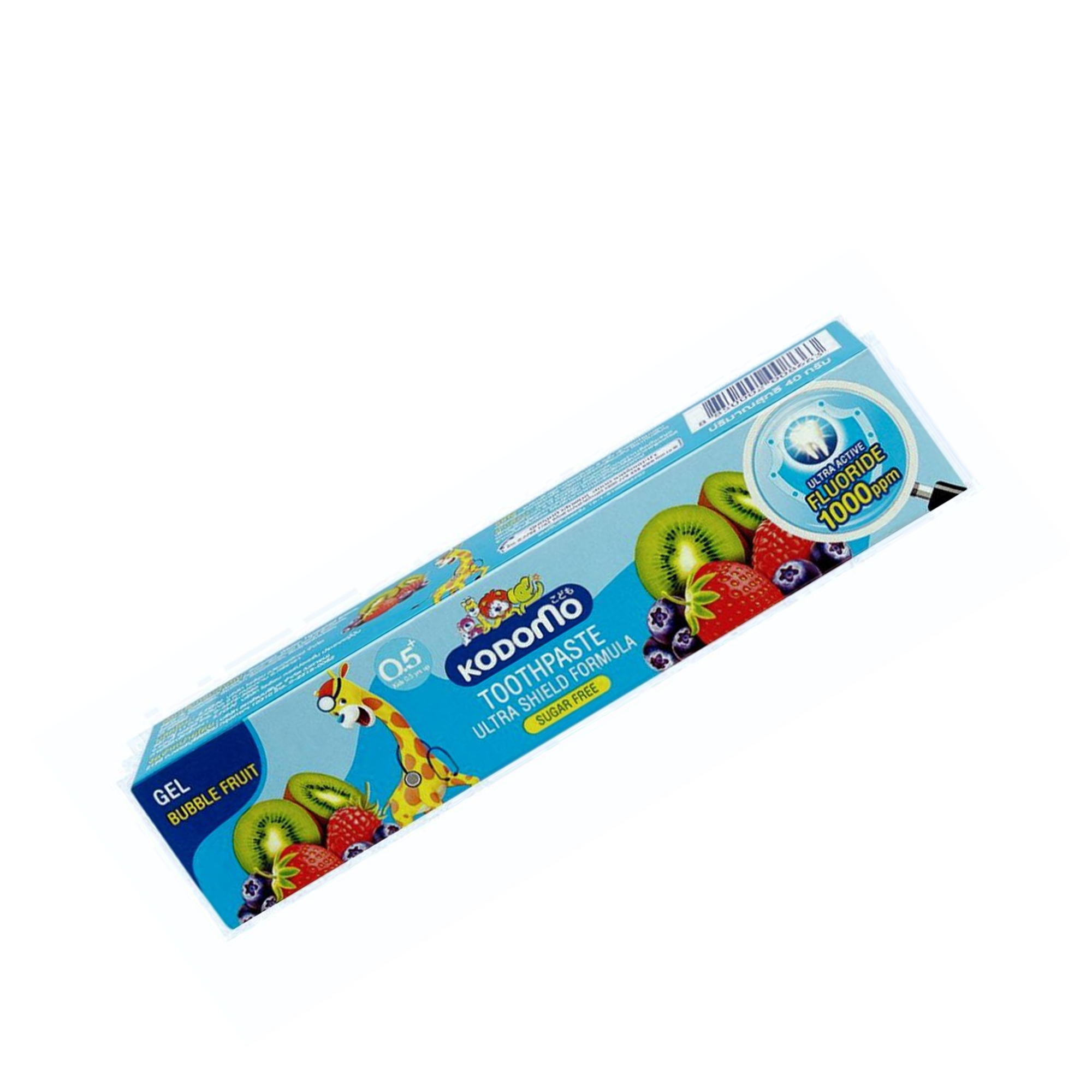 Kodomo Toothpaste Ultra Shield Formula - Sugar Free - Gel Bubble Fruit