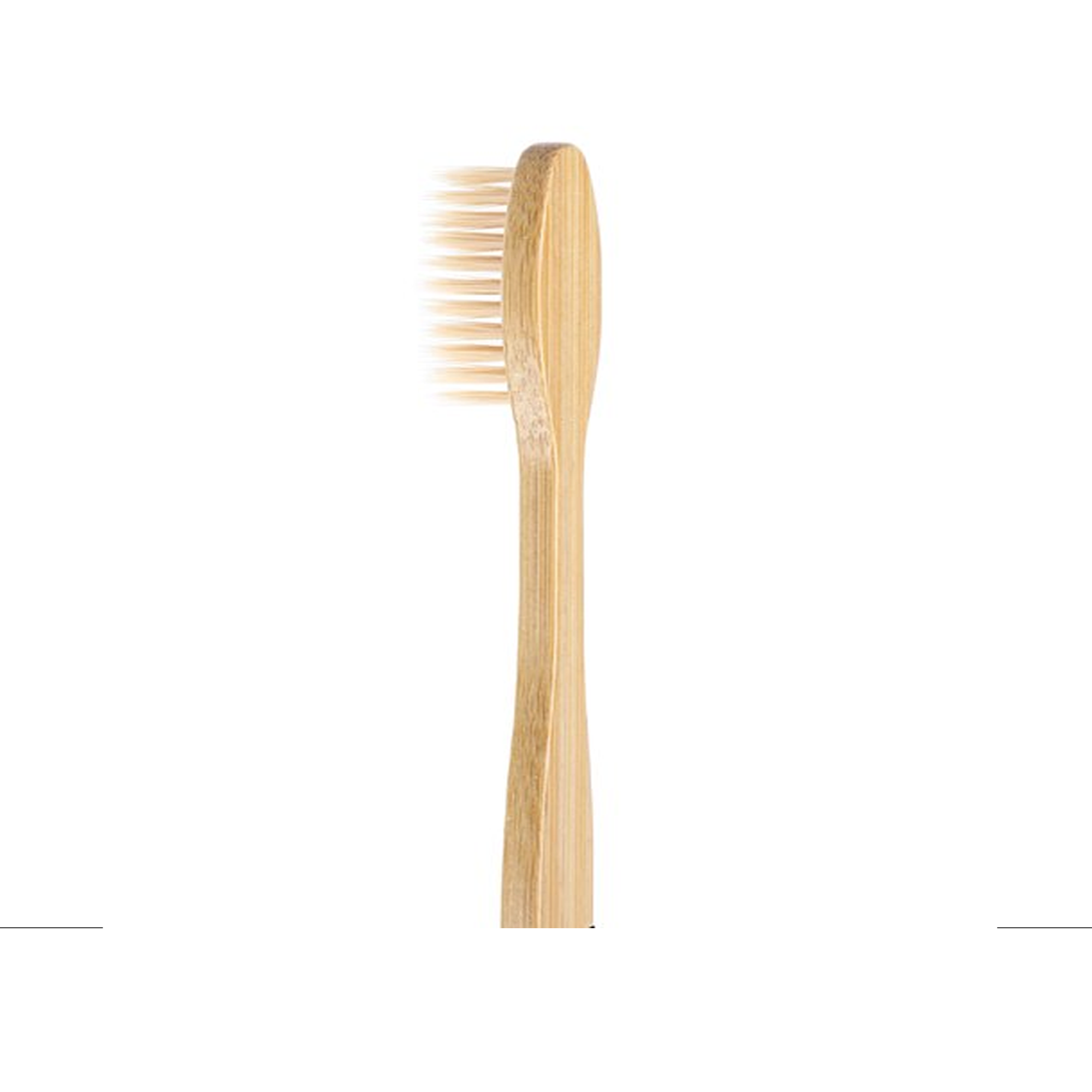 Biodegradable Bamboo Toothbrush S-Curve Handle - Yellow